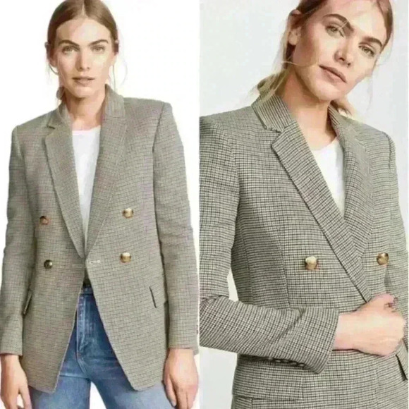 A.L.C Sedgwick Houndstooth Double Breasted Blazer Size 2 - Picture 13 of 13
